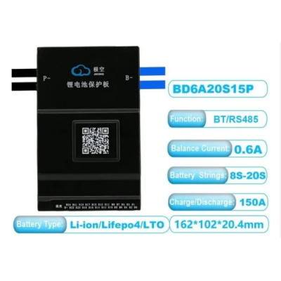 Плата JKBMS BD6A20S15P, 8-20S, 0.6A, 150A, RS485/BT