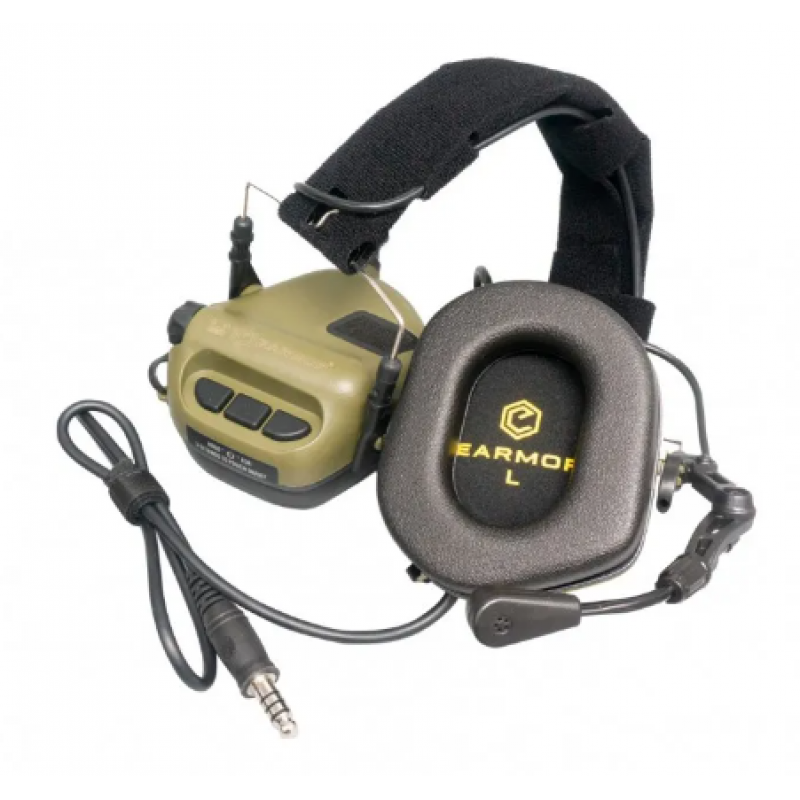 Тактичні навушники Opsmen EARMOR M32 MOD3 з радіо гарнітурою Green