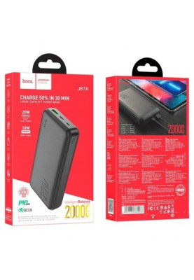 Зовнішній акумулятор (Power Bank) Hoco Type-C PD 20W+Quick Charge 3.0 20000 mAh J87A Black