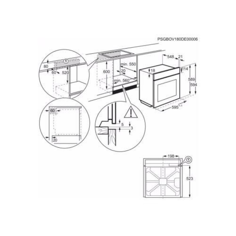 Духовка електрична Electrolux EOD6C77H