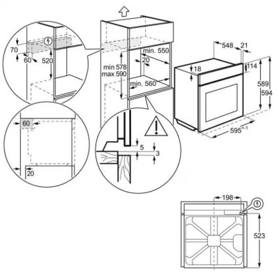Духовка електрична Electrolux LOD6C77WZ