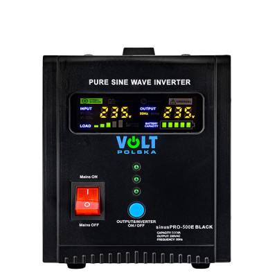 Гібридний ДБЖ/інвертор Volt Polska SINUS PRO 500E 12/230V 350/500W (3SP090512B)