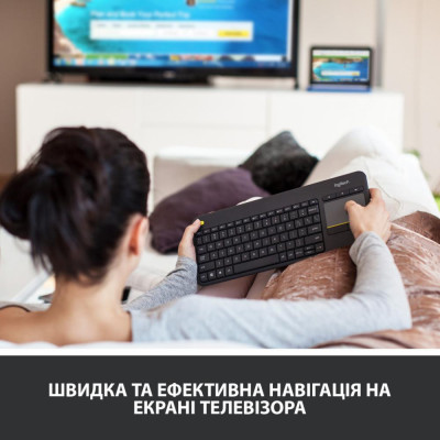 Клавіатура Logitech Touch K400 Black (920-007145) Клавіатура Logitech Touch K400 Black (920-007145)