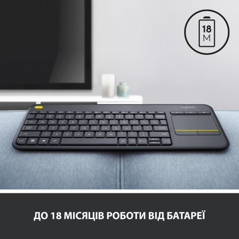 Клавіатура Logitech Touch K400 Black (920-007145)