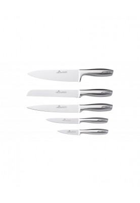Набір з 5 кухонних ножів та підставки. Gerlach Modern (5901035518261)