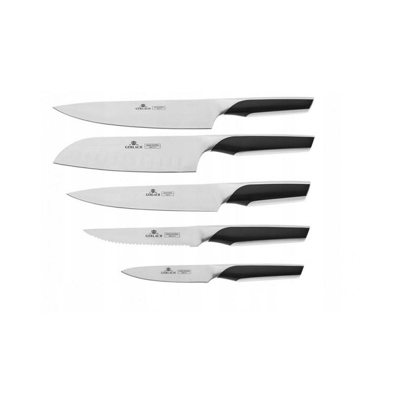 Набір з 5 кухонних ножів та підставки. Gerlach Prestige (5901035505827)