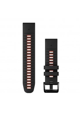 Ремінець Garmin Ремінець QuickFit 22 Watch Bands Silicone-Black/Flame Red (010-13280-06)