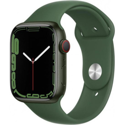 Смарт-годинник Apple Watch Series 7 GPS + Cellular 45mm Green Aluminum Case with Clover Sport Band (MKJ93)
