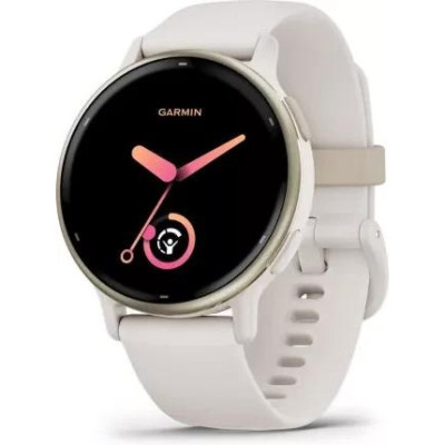 Смарт-годинник Garmin vivoactive 5 Cream Gold Aluminum Bezel with Ivory Case and Silicone Band (010-02862-11)