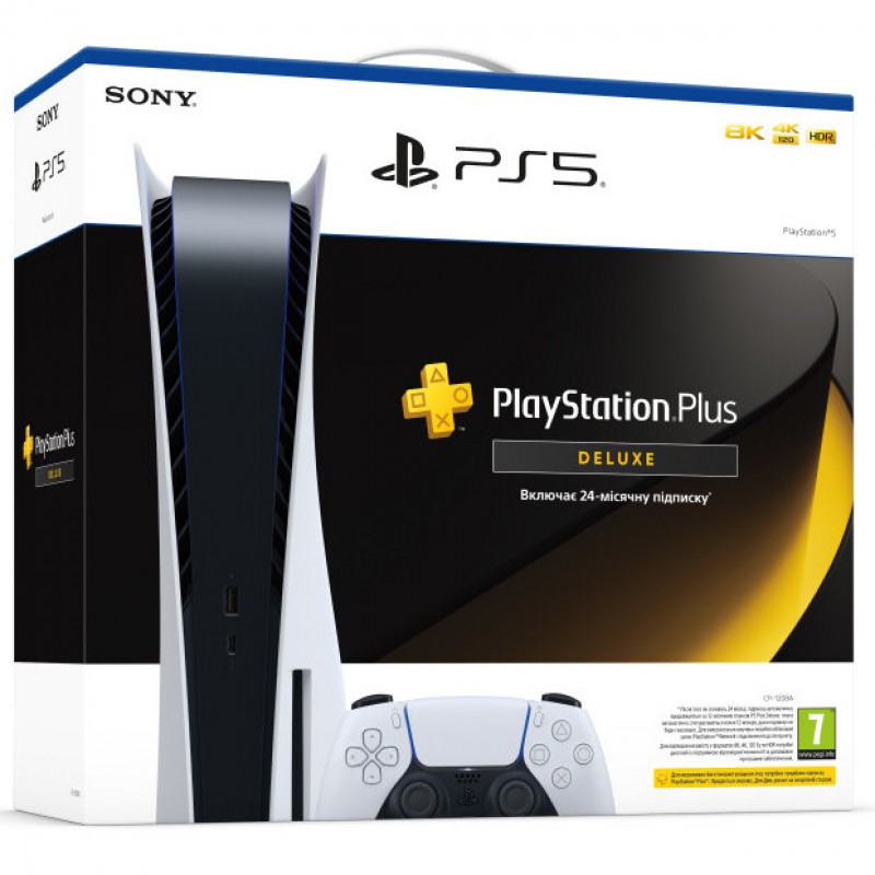 Стаціонарна ігрова приставка Sony PlayStation 5 825GB PS Plus Deluxe Bundle