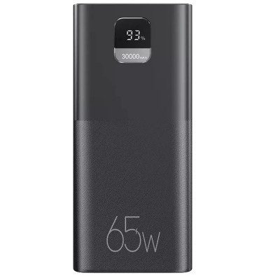 Зовнішній акумулятор (павербанк) USAMS PB68 65W 30000mAh QC3.0+PD Fast Charge Black