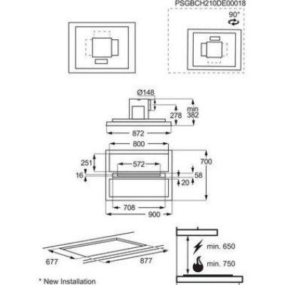 Вбудована витяжка AEG DCE5960HM