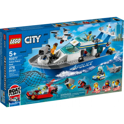 Блоковий конструктор LEGO City Катер поліцейського патруля (60277)