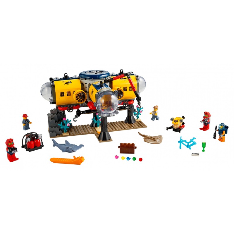 Блоковий конструктор LEGO City Океан: дослідницька база 497 деталей (60265)