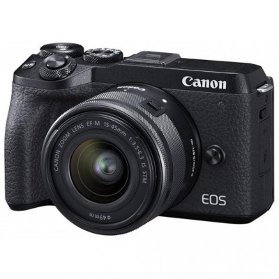 Фотоапарат Canon EOS M6 MARK II KIT (15-45MM) + EVF-DC2 BLACK
