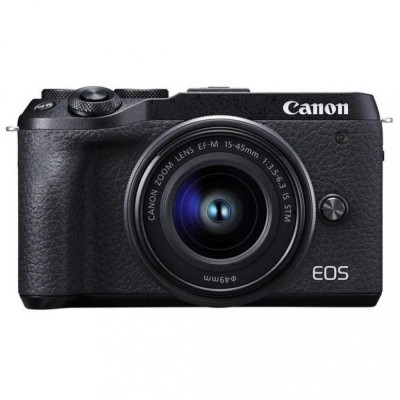Фотоапарат Canon EOS M6 MARK II KIT (15-45MM) + EVF-DC2 BLACK