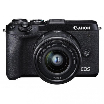 Фотоапарат Canon EOS M6 MARK II KIT (15-45MM) + EVF-DC2 BLACK