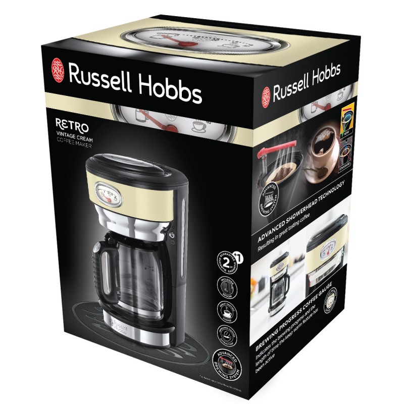 Крапельна кавоварка Russell Hobbs Retro Vintage Cream 21702-56