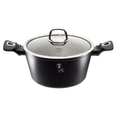 Каструля Berlinger Haus BLACK SILVER Collection з кришкою 4.1 л (BH-1852)
