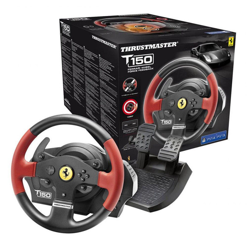 Комплект (кермо, педалі) Thrustmaster PC/PS3/PS4 T150 Ferrari Wheel with Pedals (4160630)