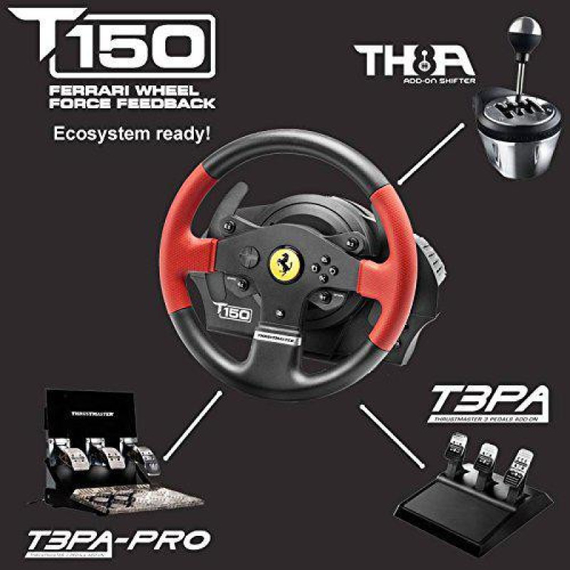 Комплект (кермо, педалі) Thrustmaster PC/PS3/PS4 T150 Ferrari Wheel with Pedals (4160630)