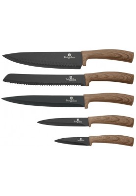 Набір ножів на магнітній підставці Berlinger Haus Ebony Maple Collection 6 предметів (BH-2521)