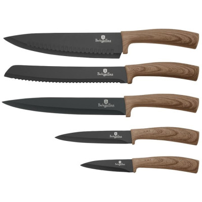 Набір ножів на магнітній підставці Berlinger Haus Ebony Maple Collection 6 предметів (BH-2521)