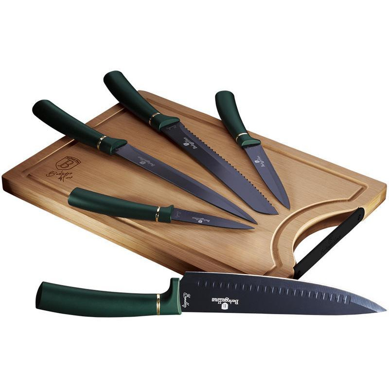 Набір ножів з дошкою Berlinger Haus Emerald Collection (BH-2551)