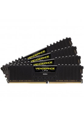 Пам'ять Corsair 32 GB (4x8GB) DDR4 3600 MHz VENGEANCE LPX Black (CMK32GX4M4D3600C18)