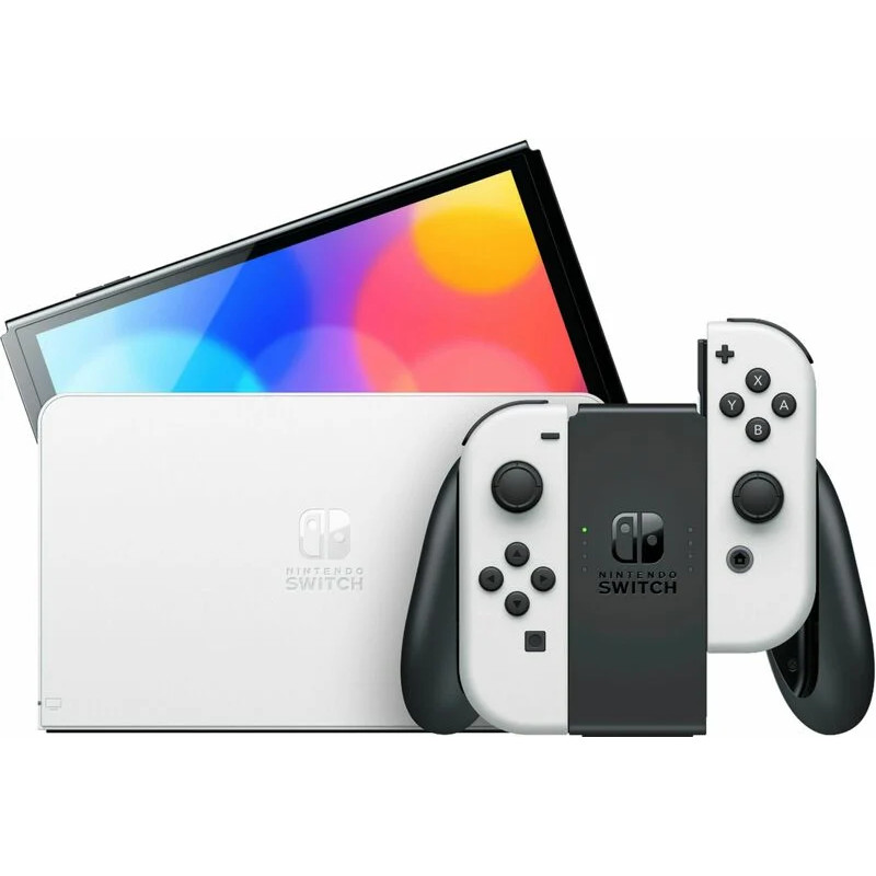 Портативна ігрова приставка Nintendo Switch OLED with White + RING FIT