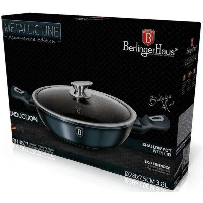 Сотейник Berlinger Haus Aquamarine Metallic Line 3,8 л (BH-1877)