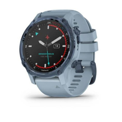 Спортивні годинник Garmin Descent Mk2S Mineral Blue with Sea Foam Silicone Band (010-02403-07)