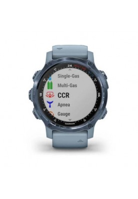 Спортивні годинник Garmin Descent Mk2S Mineral Blue with Sea Foam Silicone Band (010-02403-07)