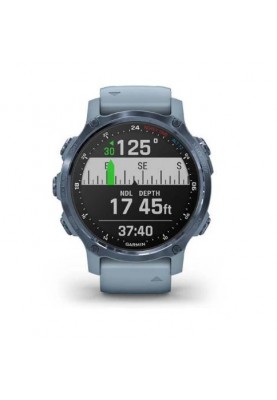 Спортивні годинник Garmin Descent Mk2S Mineral Blue with Sea Foam Silicone Band (010-02403-07)