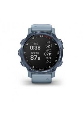 Спортивні годинник Garmin Descent Mk2S Mineral Blue with Sea Foam Silicone Band (010-02403-07)