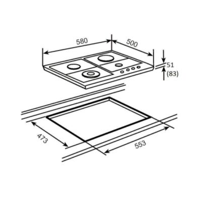 Варильна поверхня газова Teka EH 60 4G AI AL TR CI INOX (40225052)