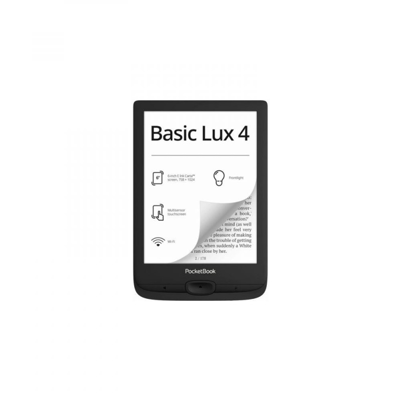 Електронна книга з підсвічуванням PocketBook 618 Basic Lux 4, Black (PB618-P-CIS)