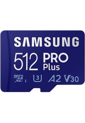 Карта пам'яті Samsung 512 GB microSDXC UHS-I U3 V30 A2 PRO Plus (2021) MB-MD512KA
