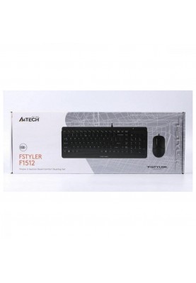 Комплект (клавіатура + миша) A4Tech Fstyler F1512 USB Blac