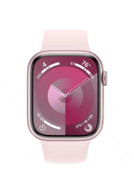 Смарт-годинник Apple Watch Series 9 GPS + Cellular 45mm Pink Aluminum Case w. Light Pink Sport Band-M/L (MRML3)