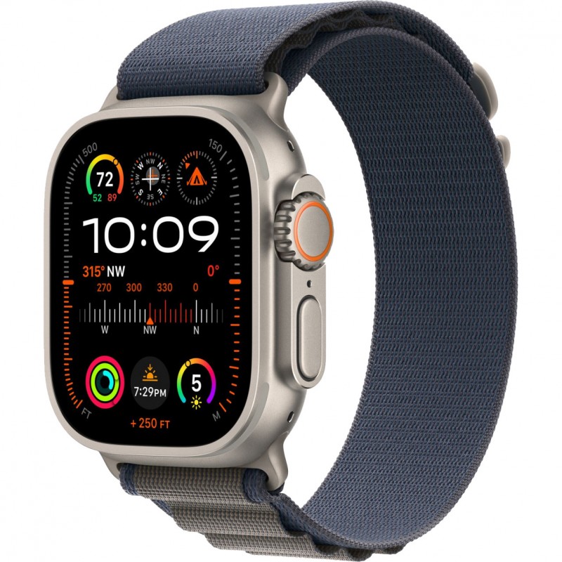 Смарт-годинник Apple Watch Ultra 2 GPS + Cellular 49mm Titanium Case with Blue Alpine Loop-Medium (MREP3/MRFC3)