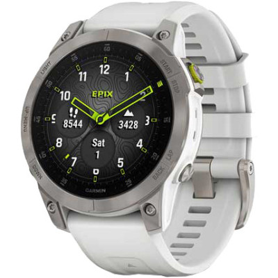 Смарт-годинник Garmin Epix (Gen 2) Sapphire-White Titanium (010-02582-20/21)
