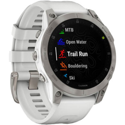 Смарт-годинник Garmin Epix (Gen 2) Sapphire-White Titanium (010-02582-20/21)