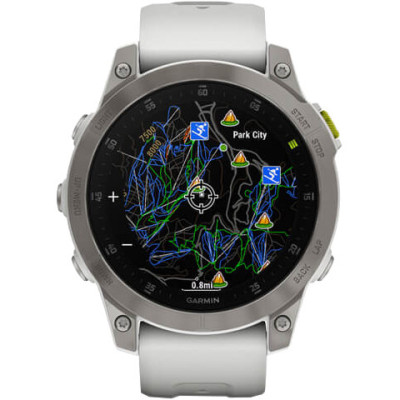 Смарт-годинник Garmin Epix (Gen 2) Sapphire-White Titanium (010-02582-20/21)