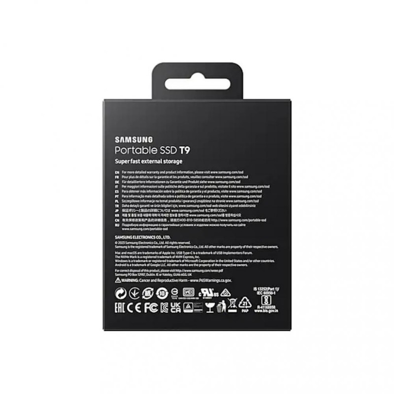 SSD накопичувач Samsung T9 2TB Black (MU-PG2T0B)