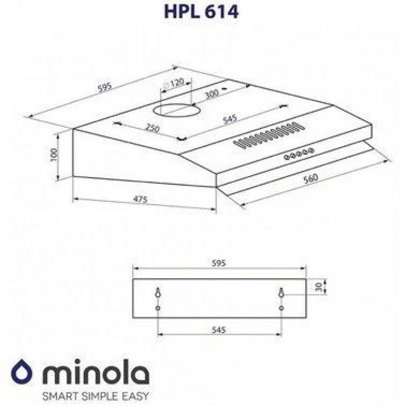 Плоска витяжка Minola HPL 614 I