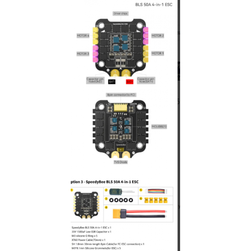 FPV модуль Регулятор швидкості SpeedyBee BLS 50A 30x30 4-in-1 ESC