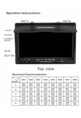 FPV монітор LCD5802D 5.8G 40CH DVR