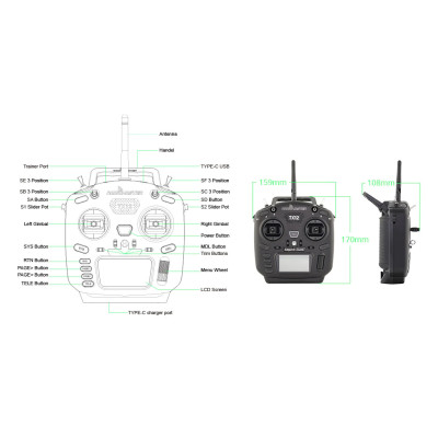 FPV пульт RadioMaster TX12 MKII ELRS M2 з акумулятором
