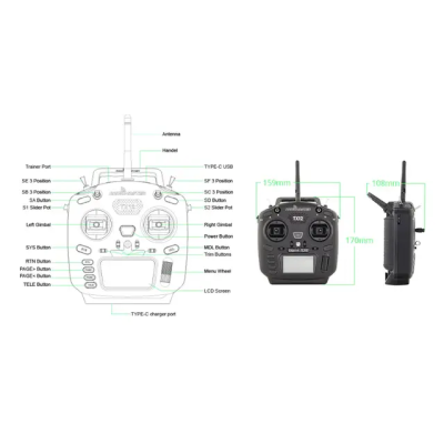 FPV пульт RadioMaster TX12 MKII ELRS M2 з акумулятором RadioMaster 21700